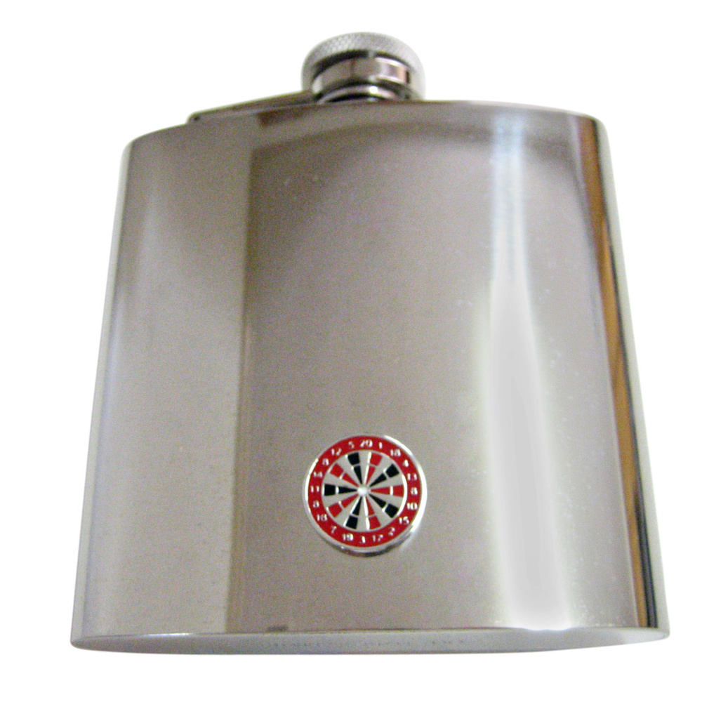Red Dartboard Large Flask - image 1